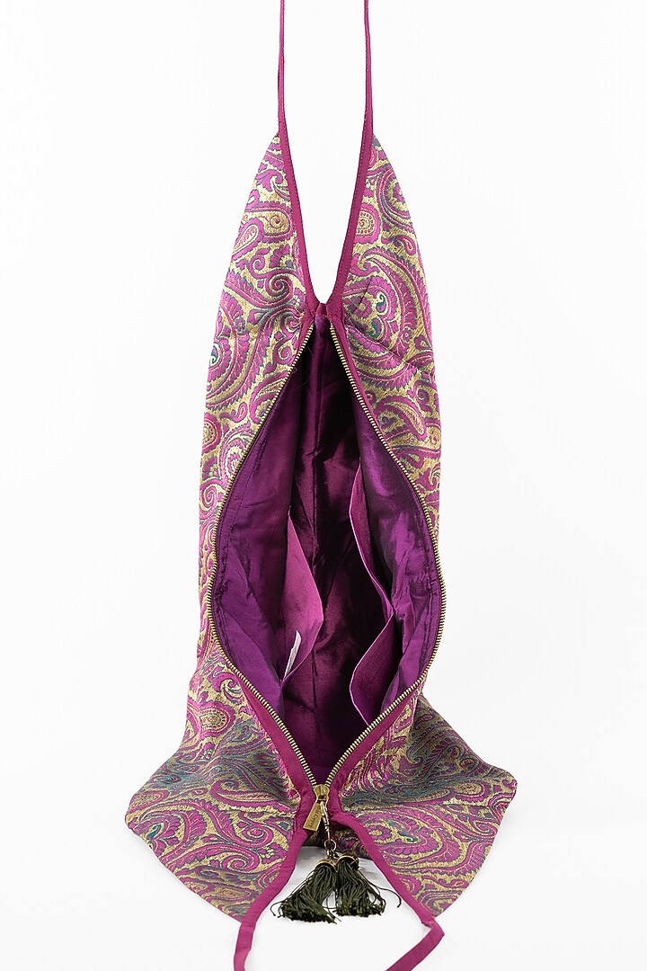 Purple Embellished Jhola Bag by That Gypsy at Pernia's Pop Up Shop