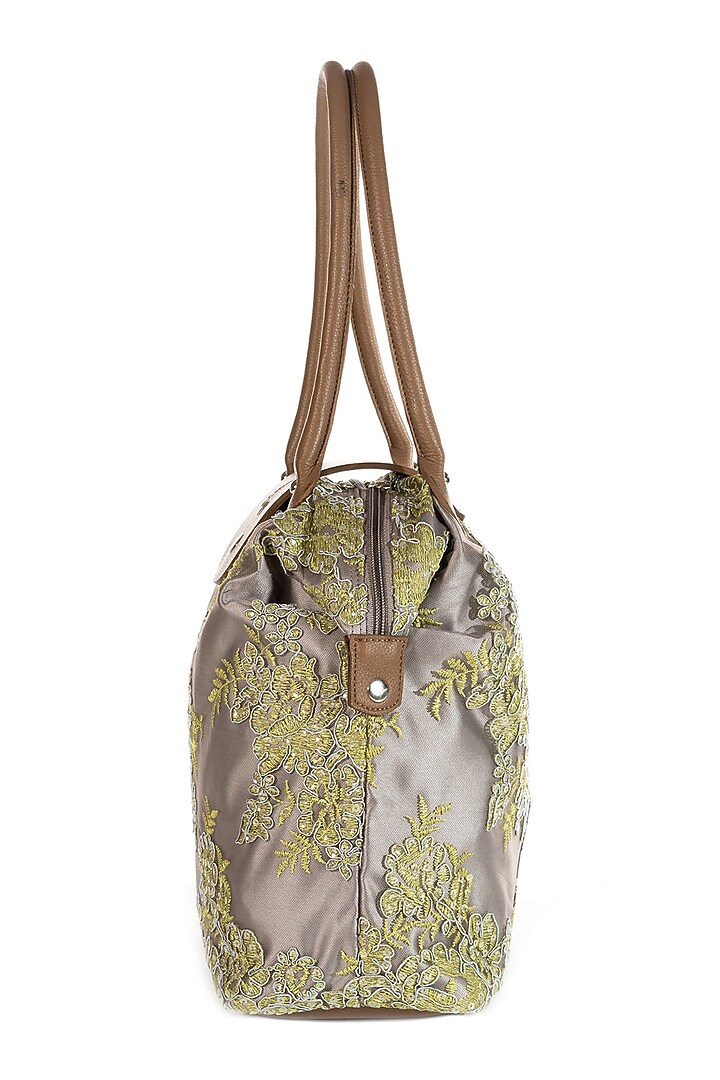 Grey Embroidered Bag by That Gypsy at Pernia's Pop Up Shop