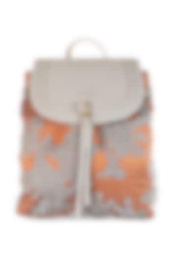 Orange Sequins Embroidered Bag by THAT GYPSY