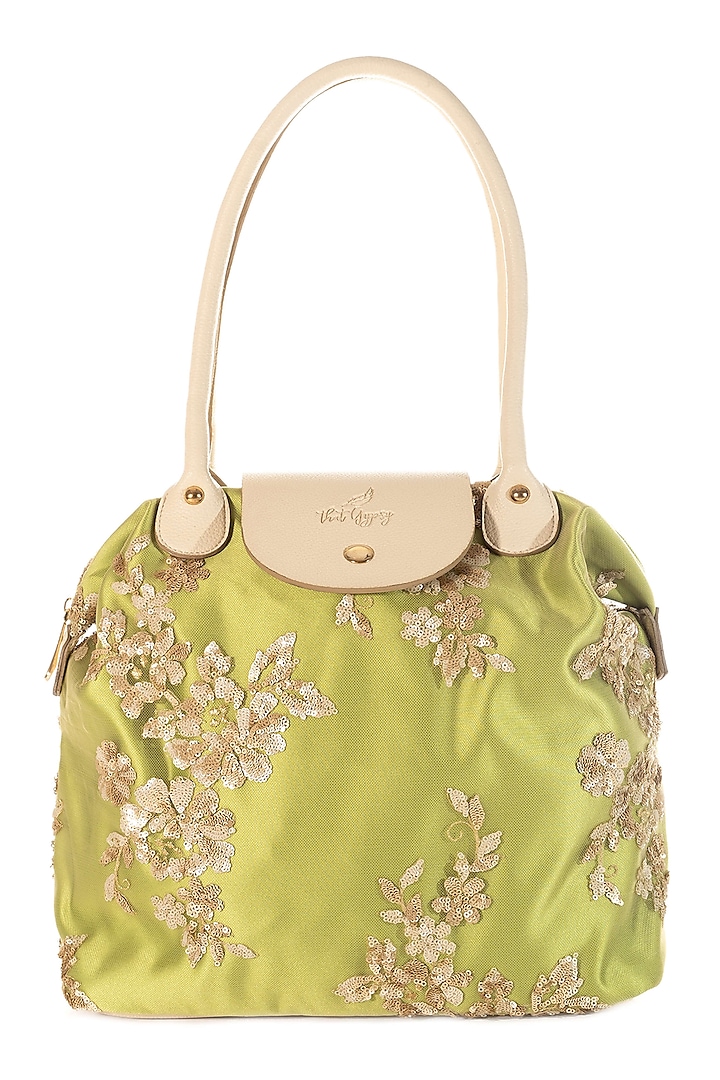 Lime Embroidered Lace Bag by THAT GYPSY