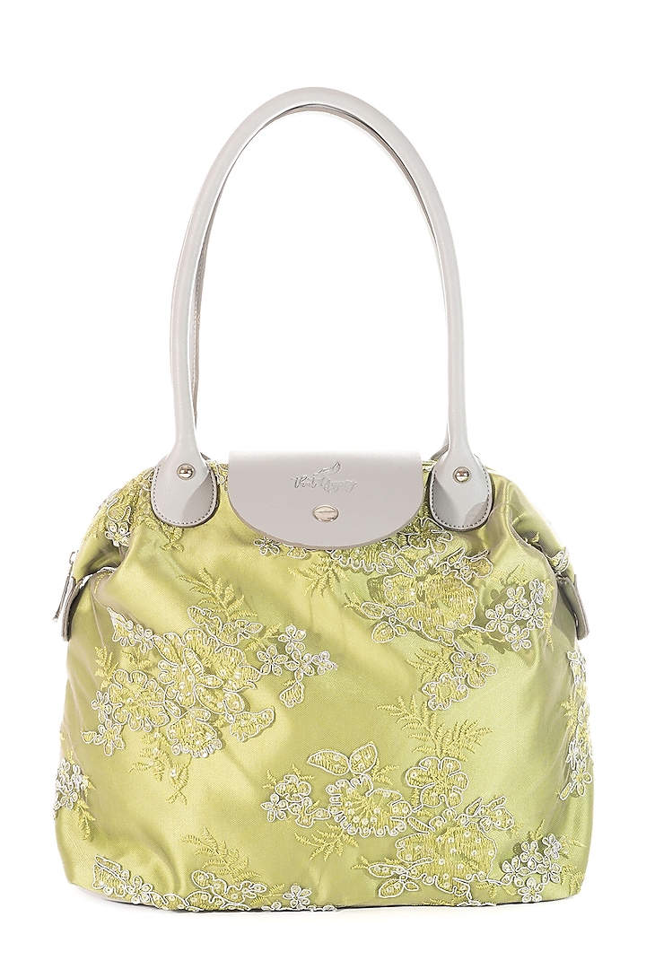 Mint Green Embroidered Lace Bag by THAT GYPSY