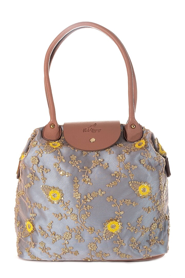 Sky Blue Embroidered Lace Bag by THAT GYPSY