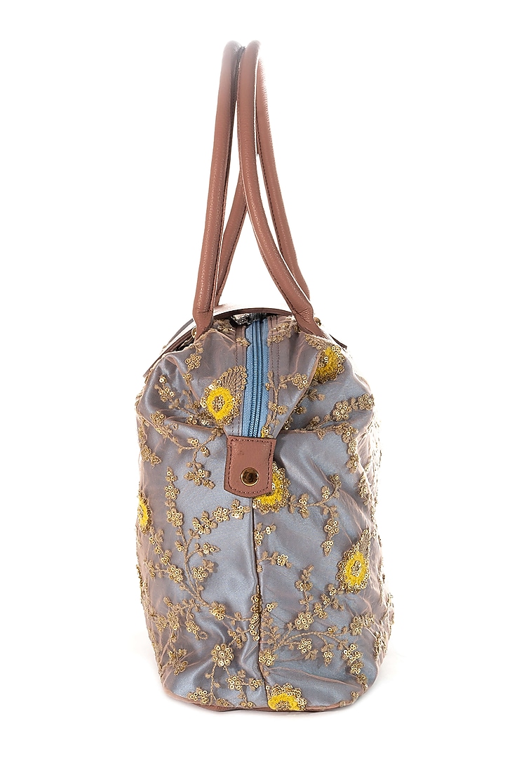 Sky Blue Embroidered Lace Bag by THAT GYPSY at Pernia's Pop Up Shop