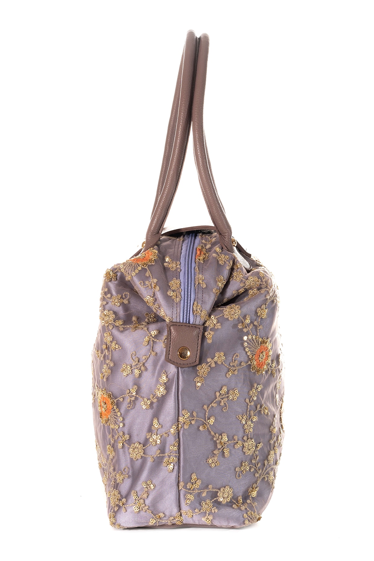 Mauve Embroidered Lace Bag Design by THAT GYPSY at Pernia s Pop Up
