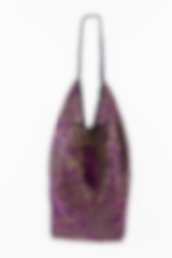 Purple Jhola Bag With Tassels by THAT GYPSY