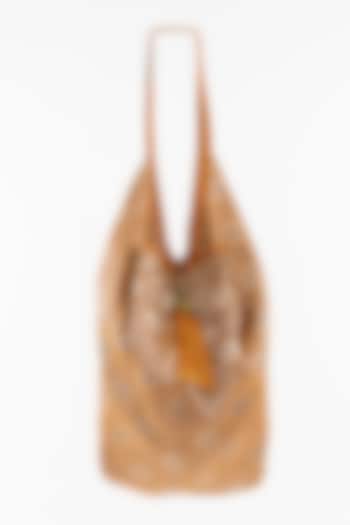 Orange Jhola Bag With Tassels by THAT GYPSY