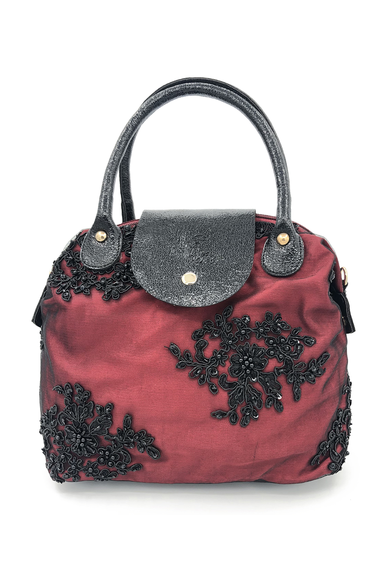 Red Embroidered Lace Bag by THAT GYPSY at Pernia's Pop Up Shop
