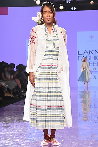 Multi Colored Striped Dress by Tahweave