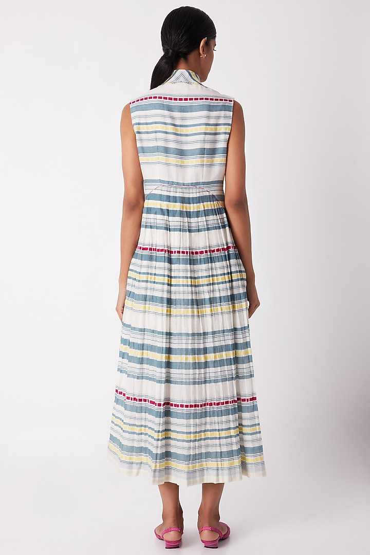 Multi Colored Striped Summer Dress by Tahweave at Pernia's Pop Up Shop