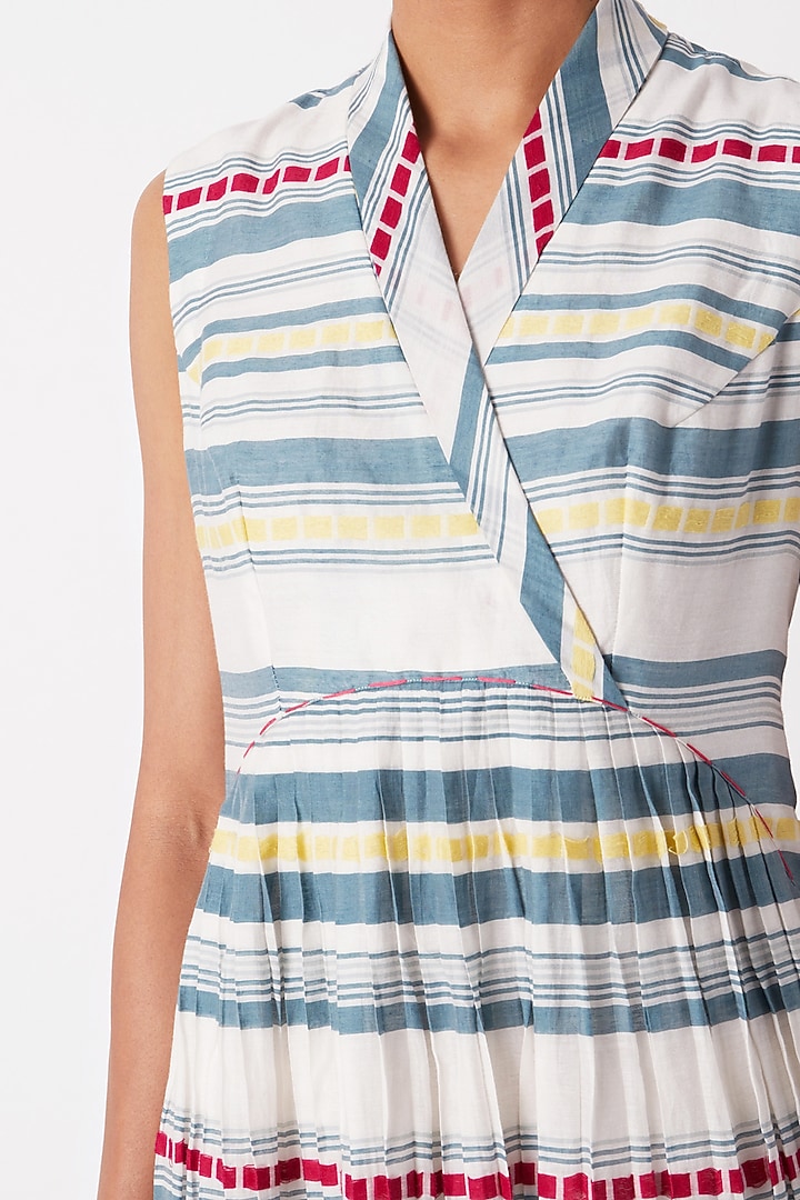 Multi Colored Striped Summer Dress by Tahweave at Pernia's Pop Up Shop