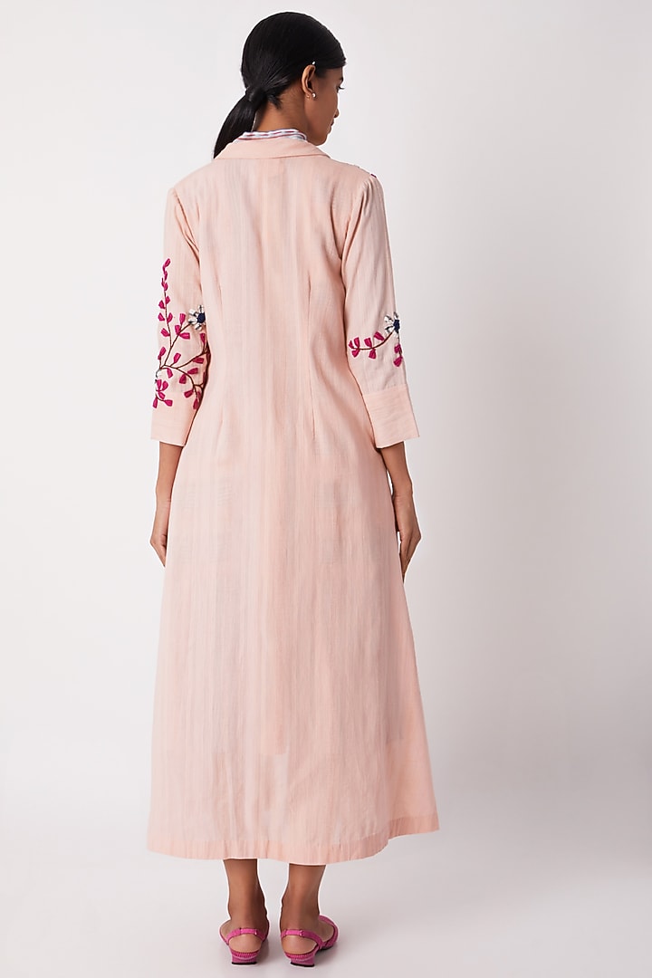 Blush Pink Floral Long Overlayer by Tahweave at Pernia's Pop Up Shop