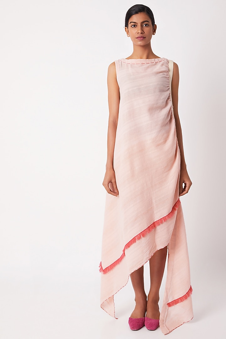 Blush Pink Asymmetric Summer Dress by Tahweave at Pernia's Pop Up Shop