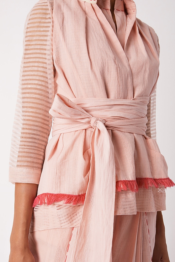 Blush Pink Layered Wrap Top by Tahweave at Pernia's Pop Up Shop