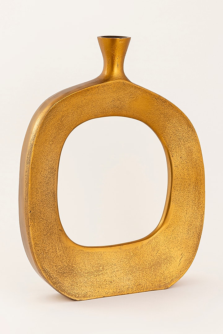Antique Brass Finished Aluminum Vase by Taho Living at Pernia's Pop Up Shop