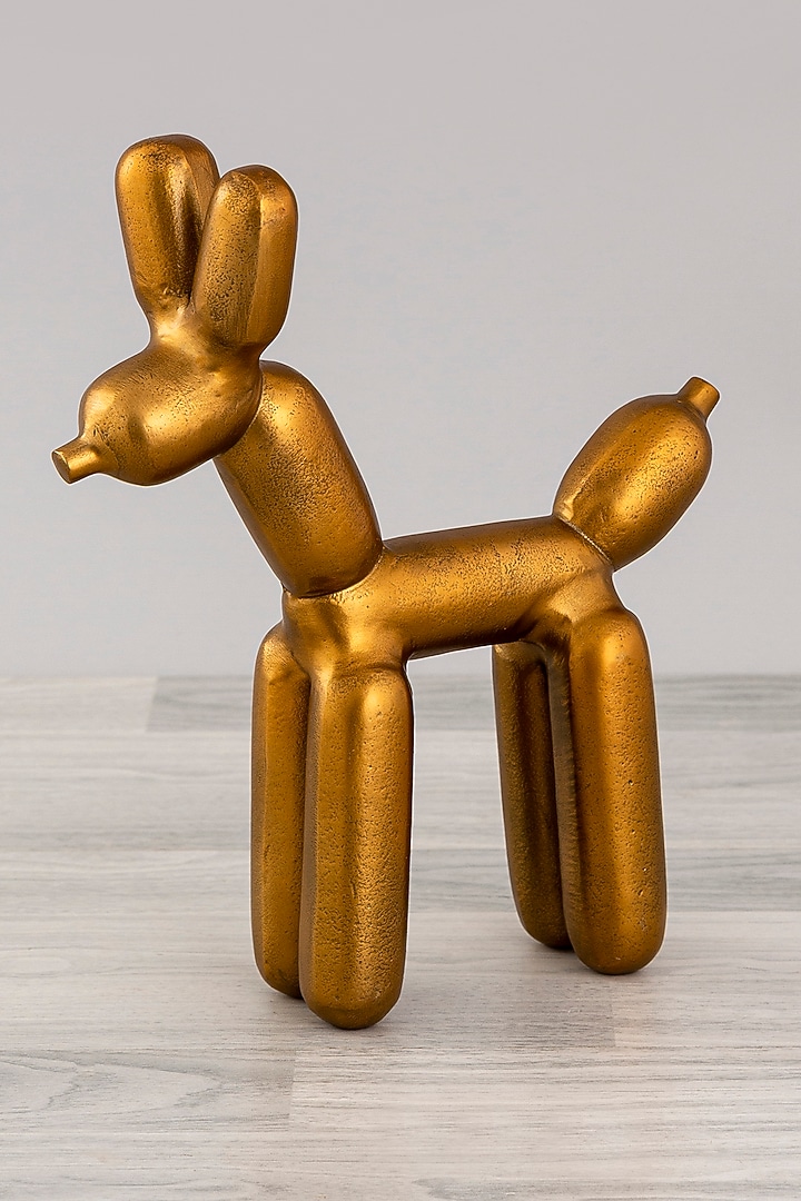 Antique Brass Finished Aluminum Balloon Animal by Taho Living at Pernia's Pop Up Shop