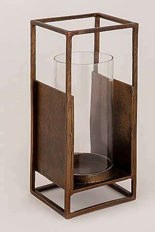 Antique Brass Finished Handcrafted Lantern by Taho Living