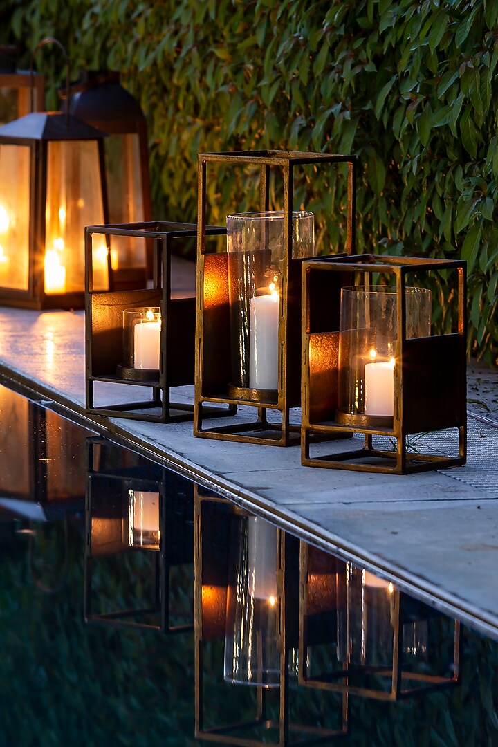 Antique Brass Finished Handcrafted Lantern by Taho Living at Pernia's Pop Up Shop