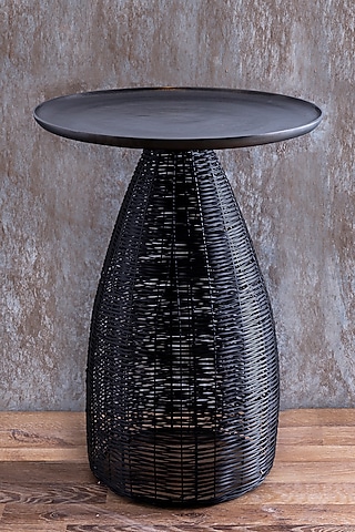 Graphite Aluminium & Iron End Table by Taho Living
