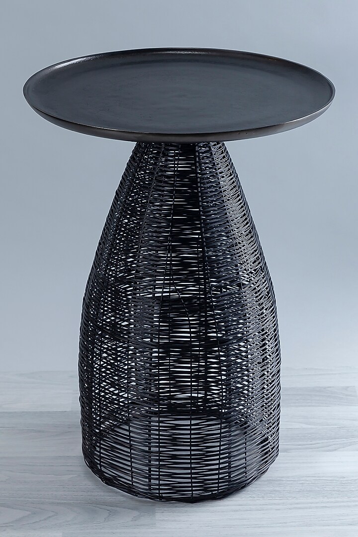Graphite Aluminium & Iron End Table by Taho Living at Pernia's Pop Up Shop