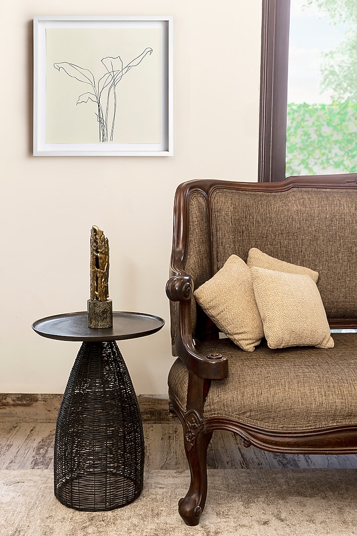 Graphite Aluminium & Iron End Table by Taho Living at Pernia's Pop Up Shop