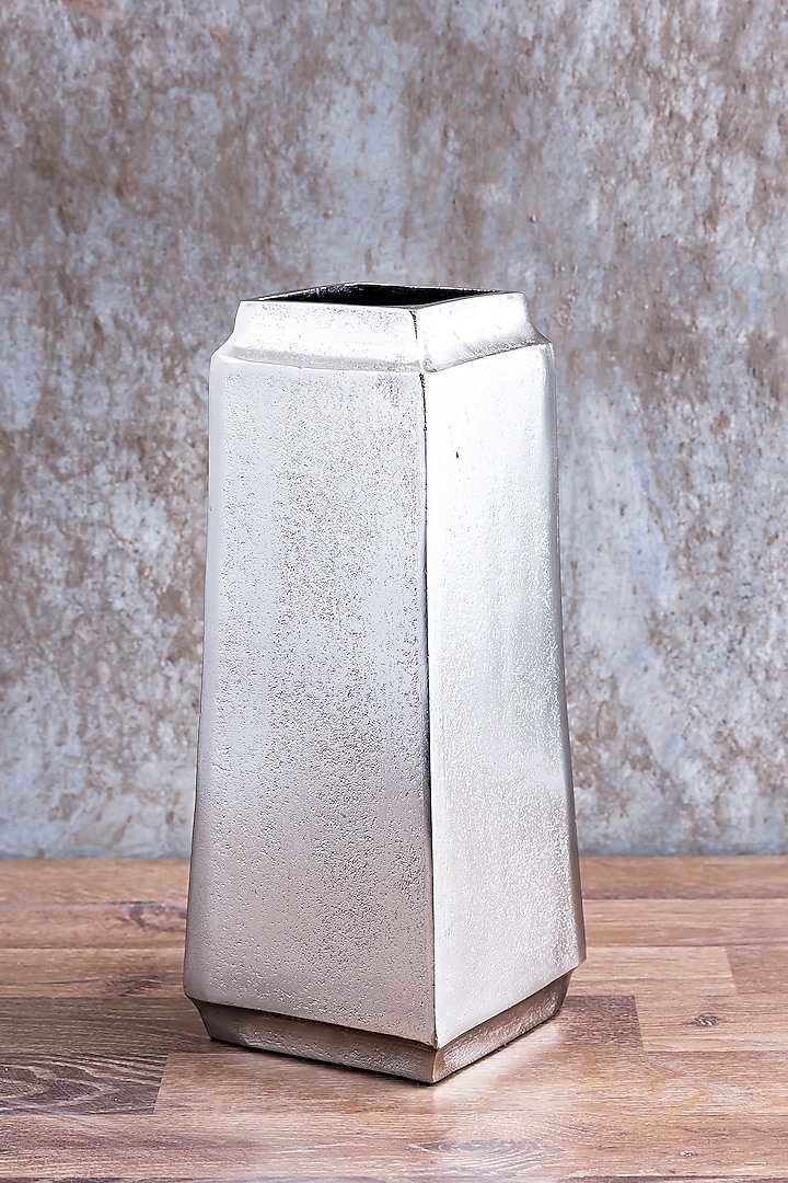 Bright Nickel Aluminium Vase by Taho Living