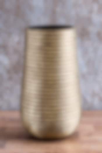 Gold Finish Aluminium Vase by Taho Living