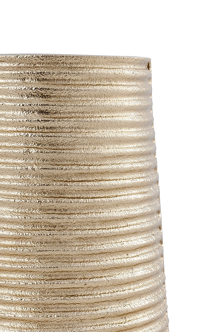 Gold Finish Aluminium Vase by Taho Living at Pernia's Pop Up Shop
