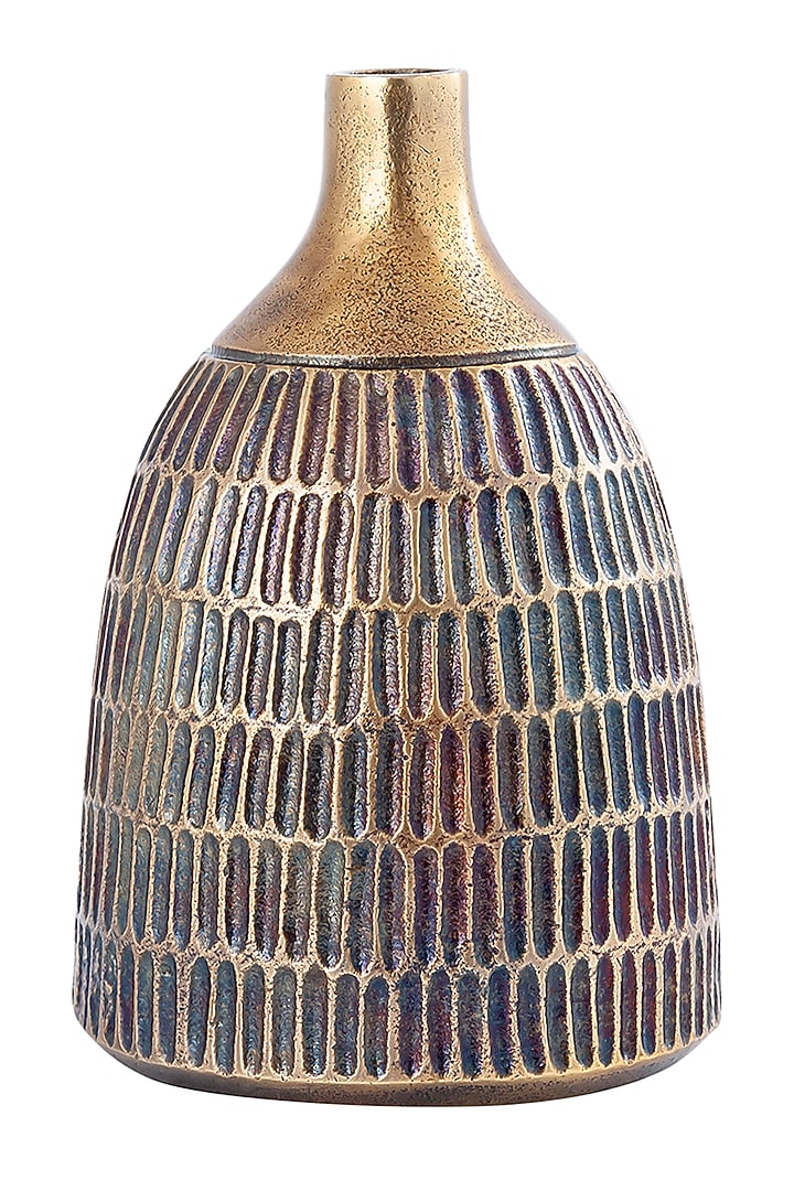 Antiqued Gold Finish Vase by Taho Living at Pernia's Pop Up Shop
