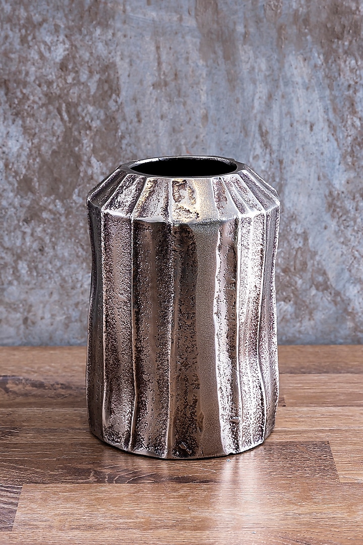 Silver & Copper Antique Finish Vase by Taho Living
