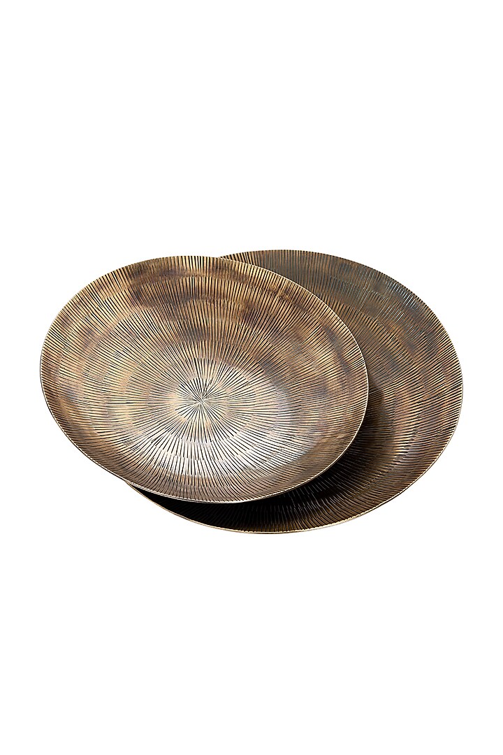 Brass Antique Platters (Set of 2) by Taho Living at Pernia's Pop Up Shop
