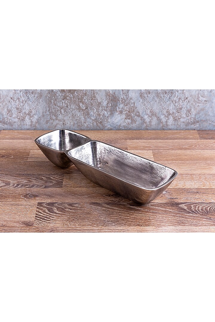 Antiqued Silver Finish Serving Platter by Taho Living at Pernia's Pop Up Shop