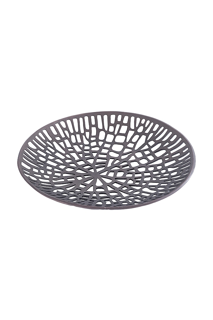 Antiqued Bronze Finish Platter by Taho Living