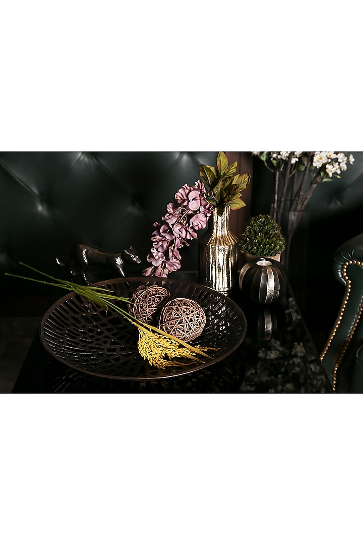 Antiqued Bronze Finish Platter by Taho Living at Pernia's Pop Up Shop