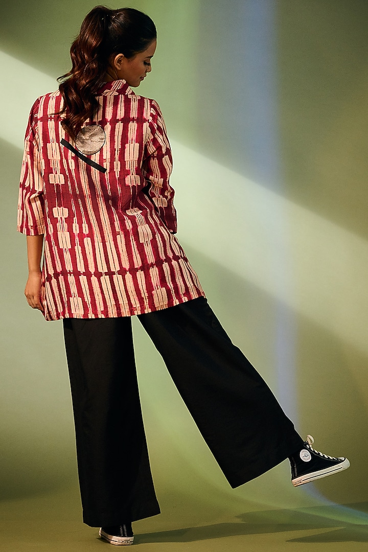 Red Printed Top by Taika By Poonam Bhagat at Pernia's Pop Up Shop
