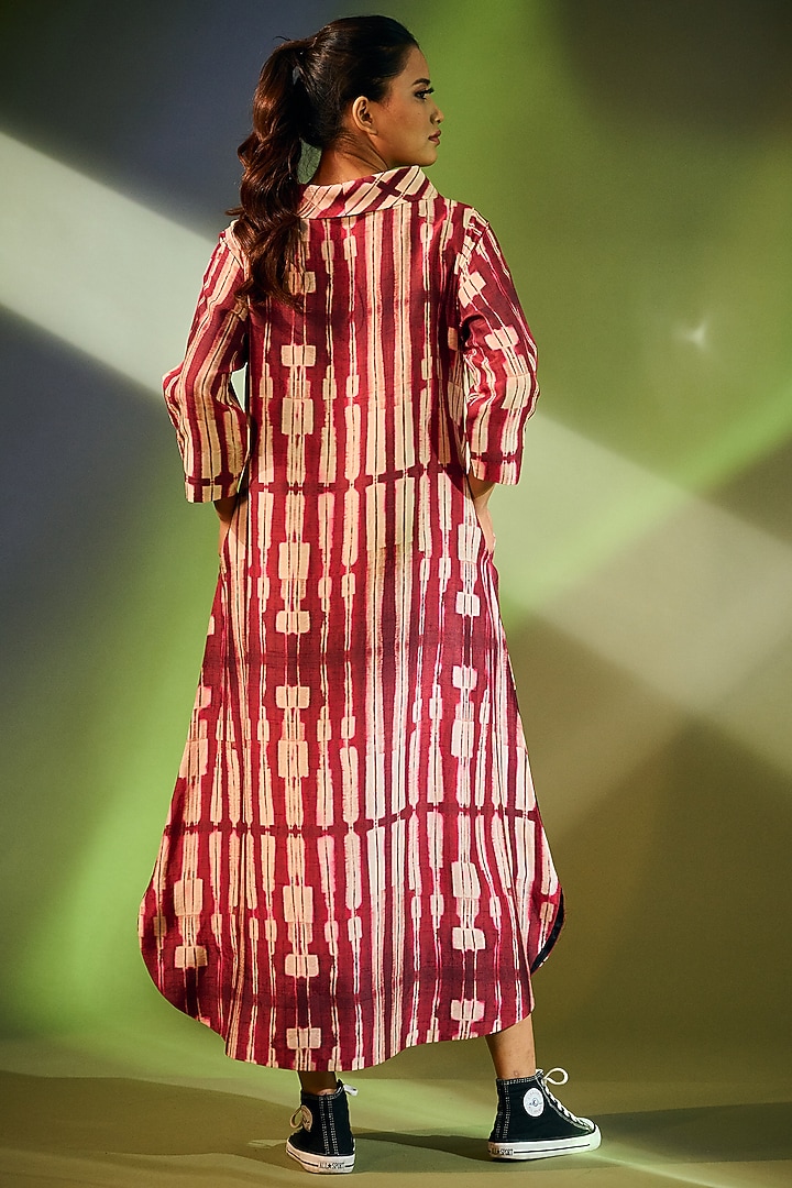 Red Printed Vacation Dress by Taika By Poonam Bhagat at Pernia's Pop Up Shop