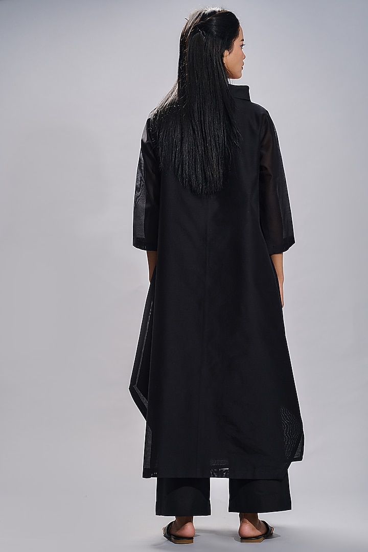 Black Hand Embroidered Tunic Set by Taika By Poonam Bhagat at Pernia's Pop Up Shop