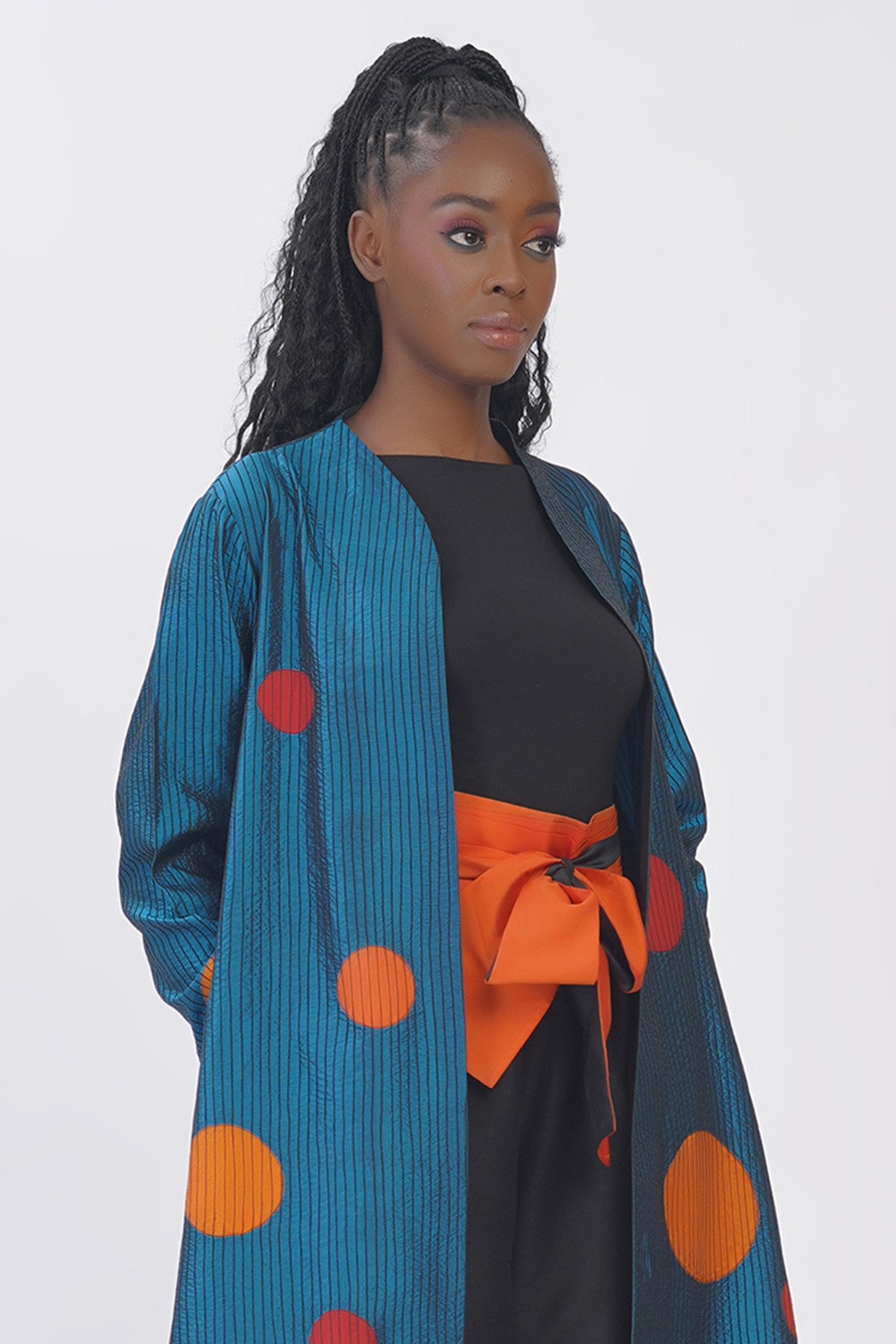 Peacock Green Pure Silk Applique Machine Embroidered Polka Jacket by Taika By Poonam Bhagat at Pernia's Pop Up Shop