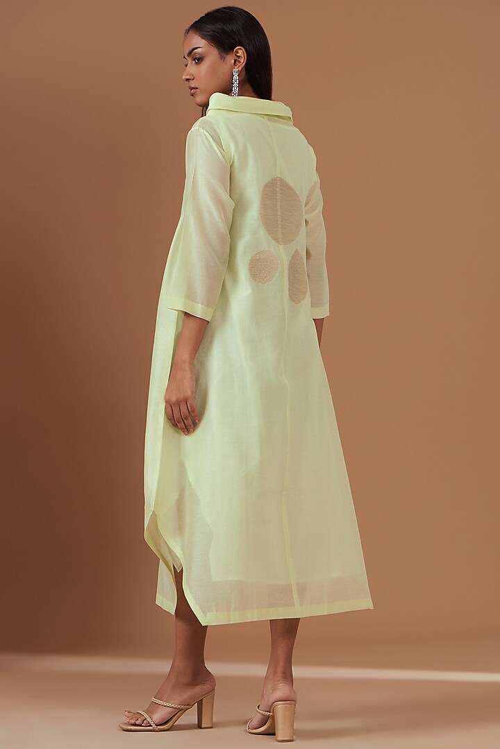 Mint Chanderi Embroidered Vacation Dress by TAIKA by Poonam Bhagat at Pernia's Pop Up Shop
