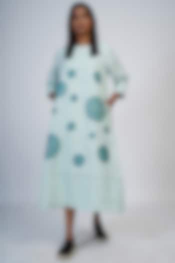 Pale Aqua Embroidered Dress by Taika By Poonam Bhagat