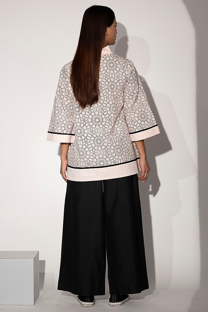 Black Cotton Silk Pant Set by Taika By Poonam Bhagat at Pernia's Pop Up Shop
