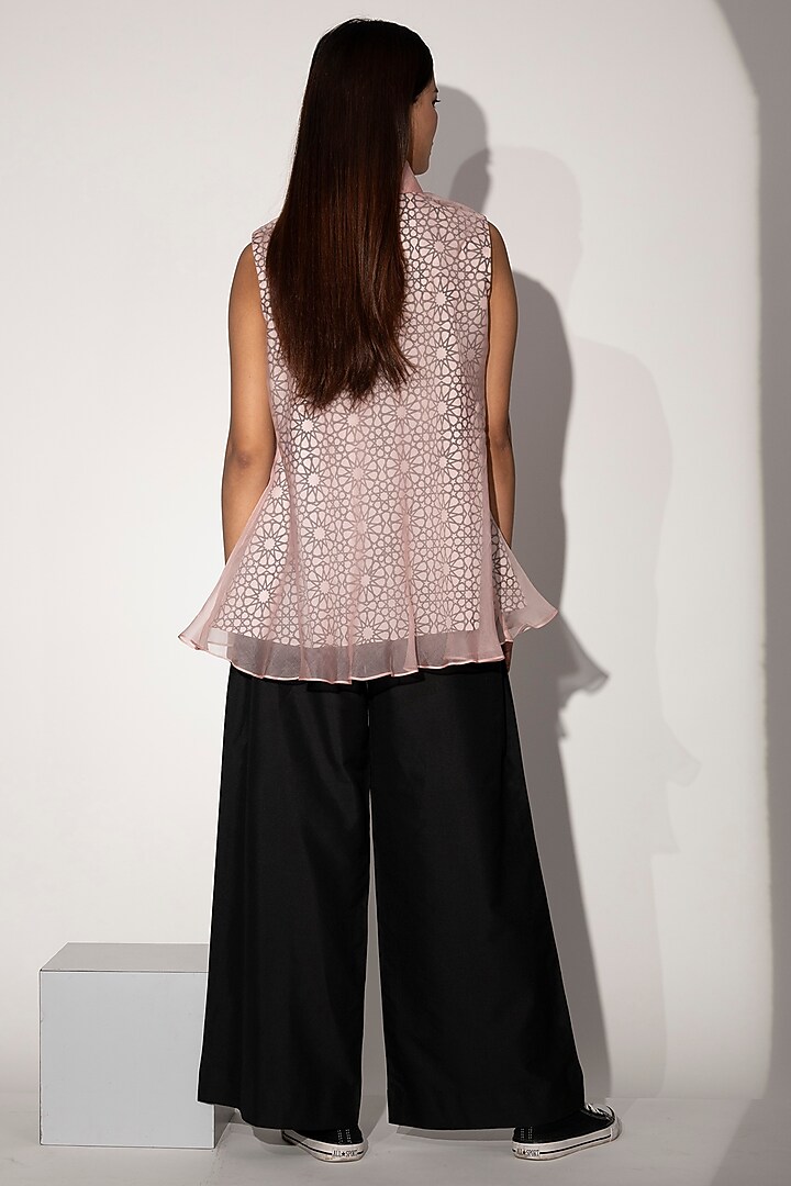 Black Cotton Silk Pant Set by Taika By Poonam Bhagat at Pernia's Pop Up Shop