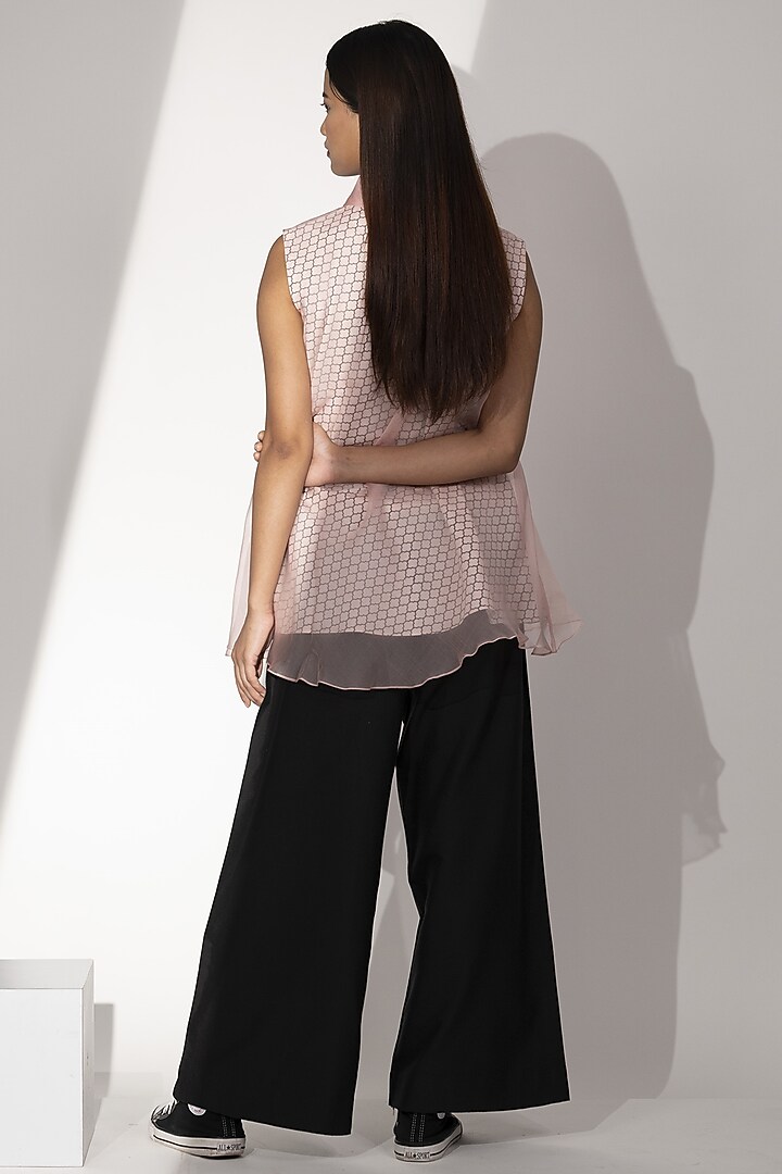 Black Cotton Silk Pant Set by Taika By Poonam Bhagat at Pernia's Pop Up Shop