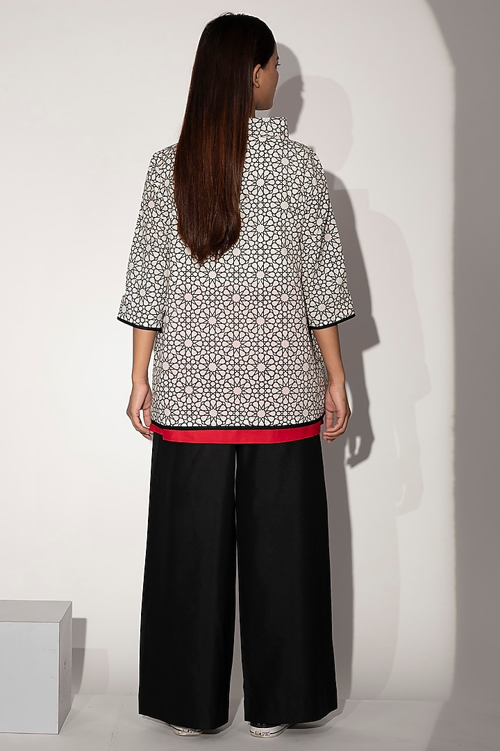Black Cotton Silk Pant Set by Taika By Poonam Bhagat at Pernia's Pop Up Shop