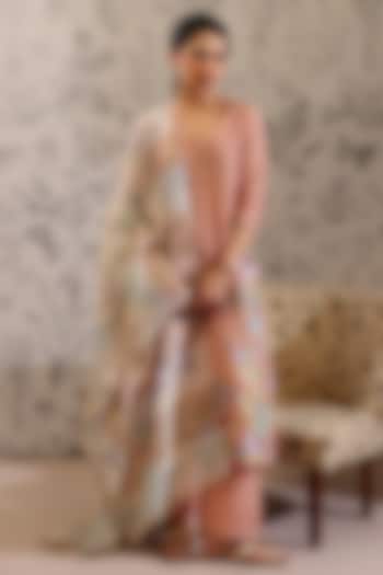 Multi-Colored Malai Chanderi Kurta Set by Taisha at Pernia's Pop Up Shop