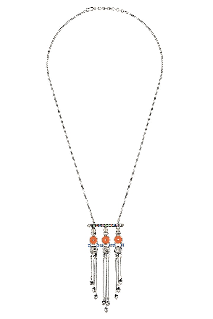 Oxidised Silver Finish Handcrafted Necklace by Tribe Amrapali at Pernia's Pop Up Shop