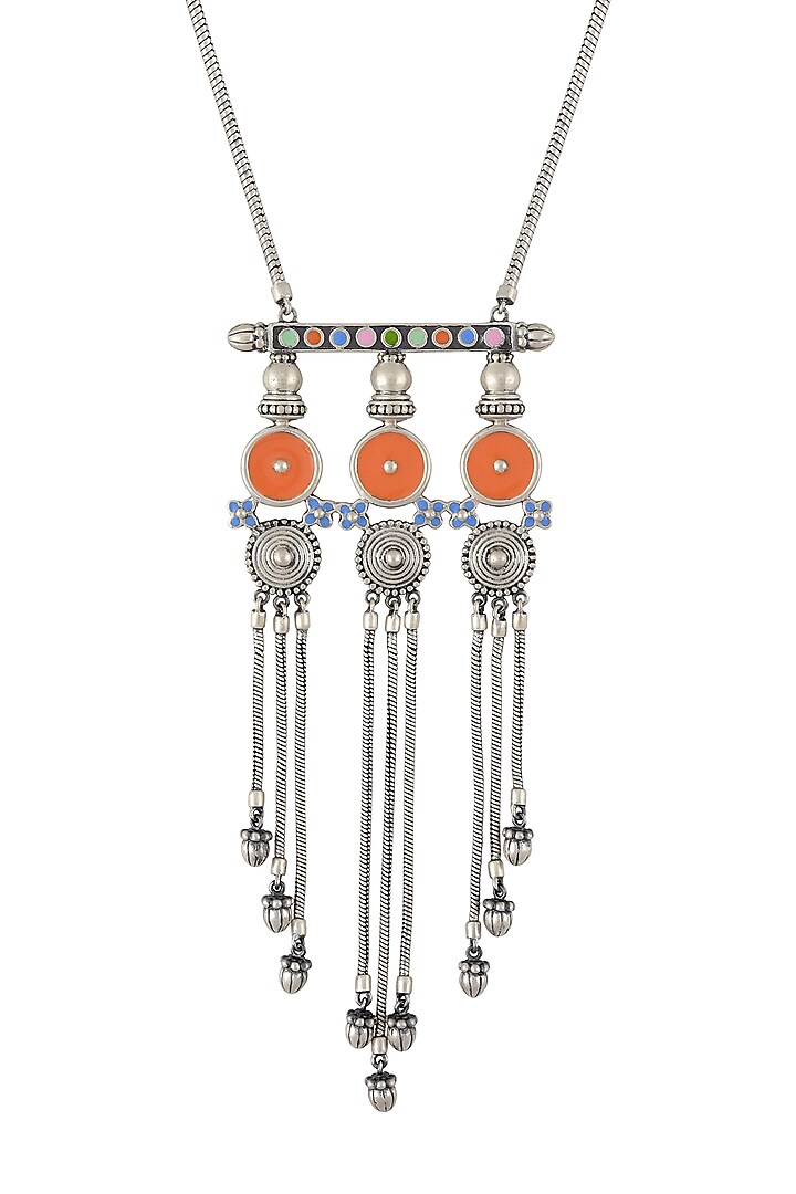 Oxidised Silver Finish Handcrafted Necklace by Tribe Amrapali at Pernia's Pop Up Shop