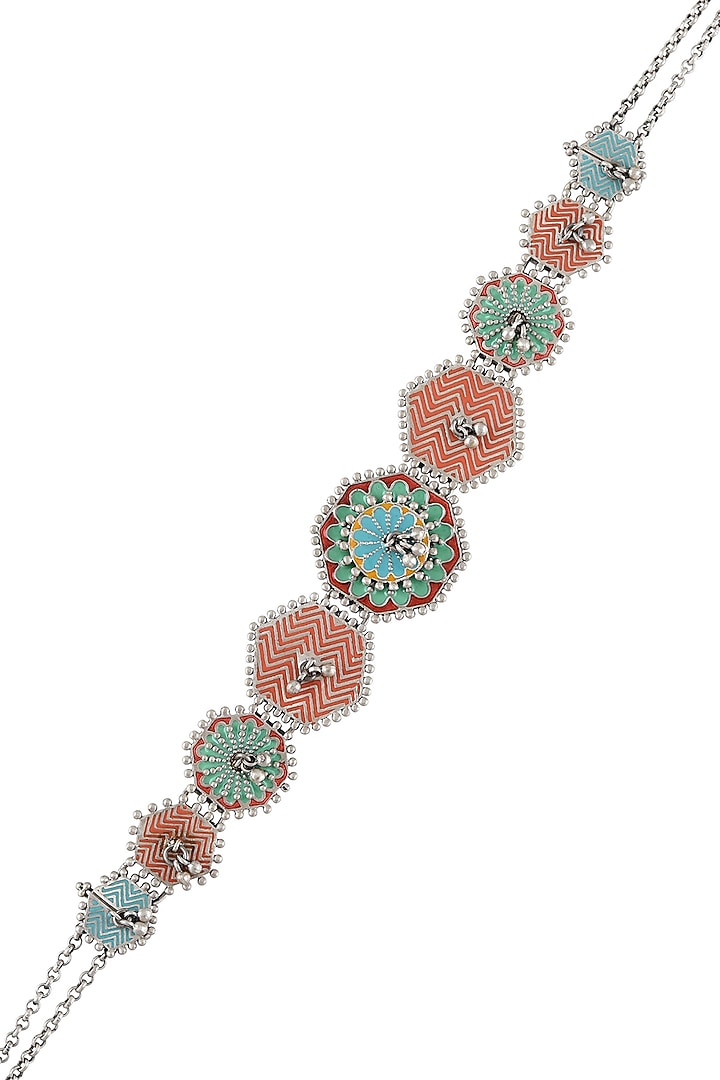 Oxidised Silver Finish Ghungroo Choker Necklace by Tribe Amrapali at Pernia's Pop Up Shop