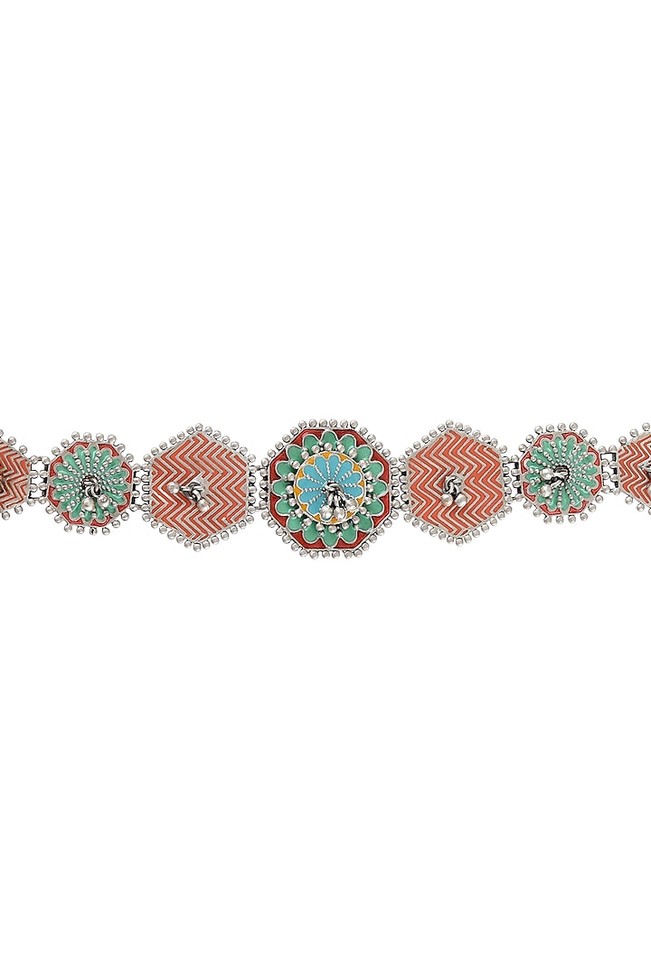 Oxidised Silver Finish Ghungroo Choker Necklace by Tribe Amrapali at Pernia's Pop Up Shop
