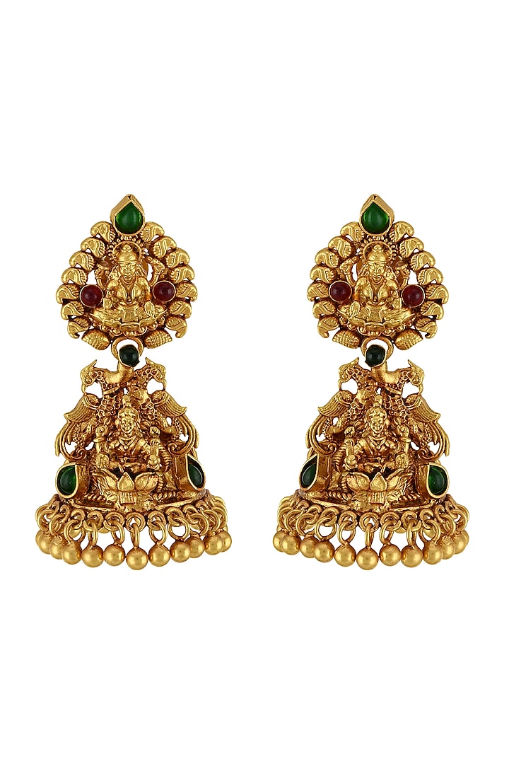 Gold Plated Dangler Earrings by Tribe Amrapali