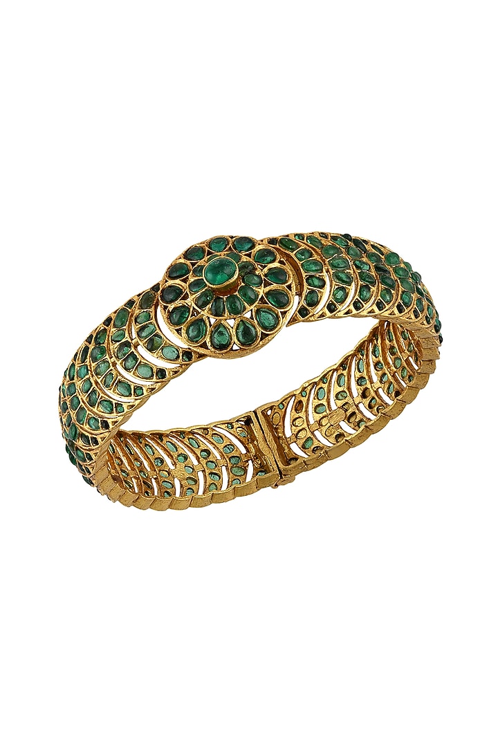 Gold Plated Glass Bangle by Tribe Amrapali at Pernia's Pop Up Shop